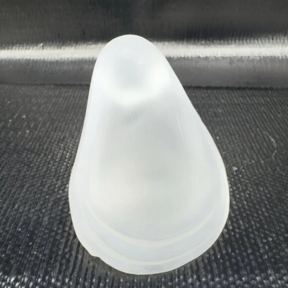 Vintage 1980s Resin Acrylic Clear Satin Frosted Madonna Virgin Mary Figurine VTG